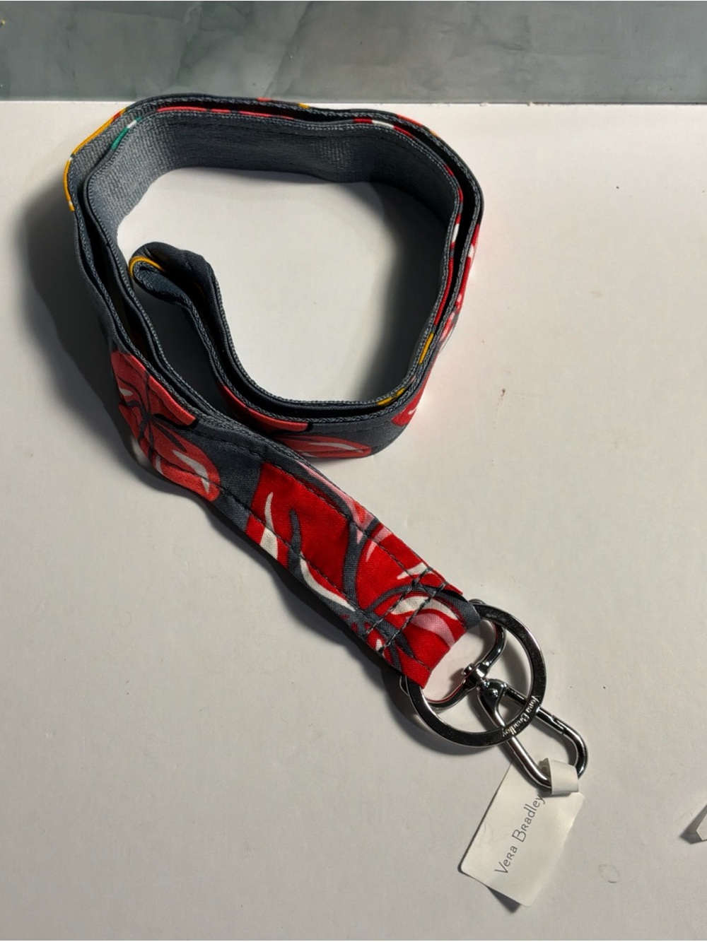 NWT Vera Bradley Wide Lanyard coastal paradise print clip and Ring teacher nurse